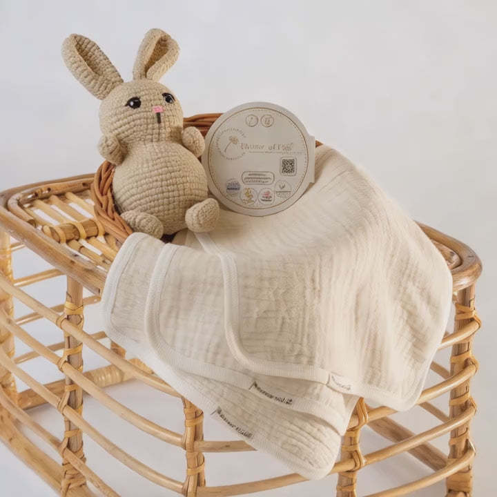 Flower of Life - Soft Squares from Z-KIDS – 2 Layered Muslin Wash Cloths (Set of 3)