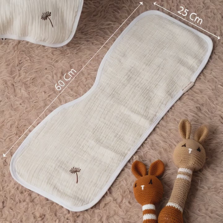 Flower of Life - Contour Burp Cloth from Z-KIDS – Triple-Layered for Superior Absorption