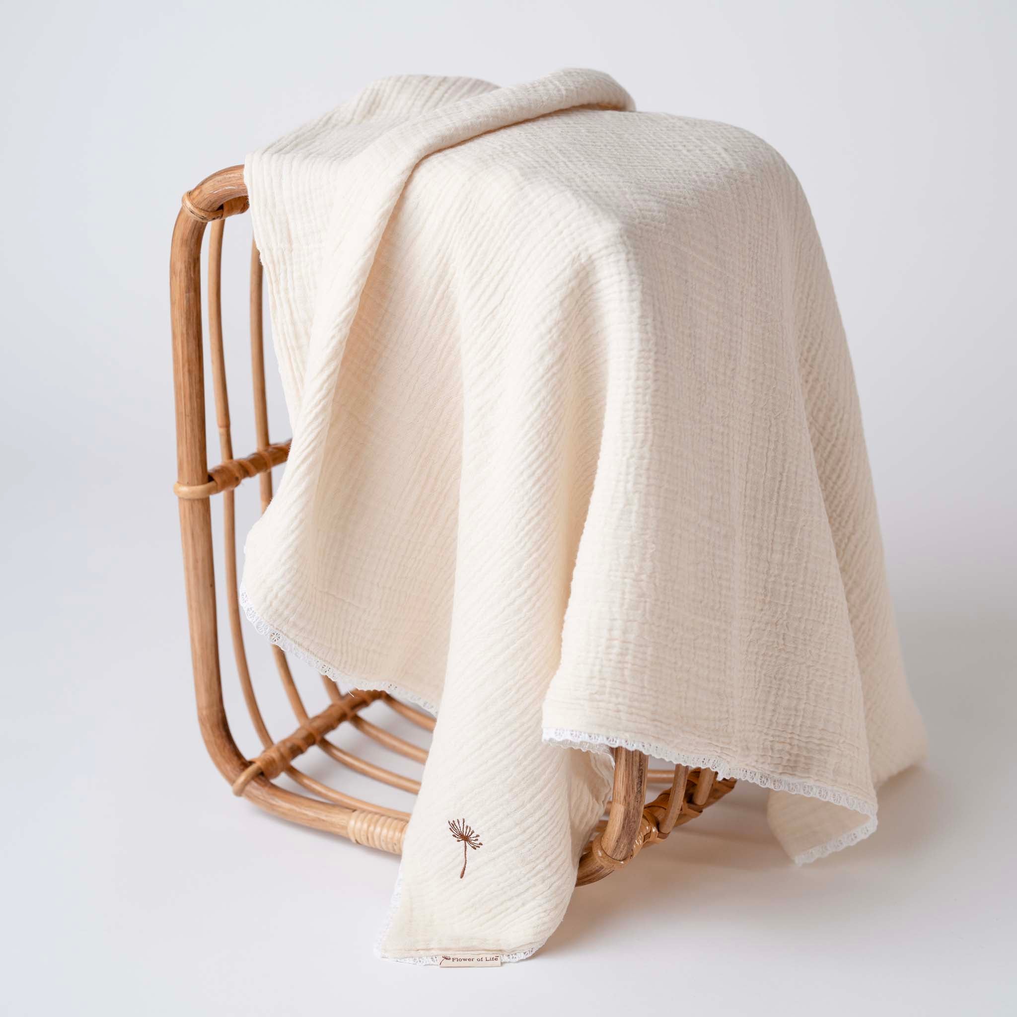 Reversible muslin swaddle blanket for babies and newborns — breathable, soft baby blanket by Z-KIDS